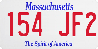 MA license plate 154JF2