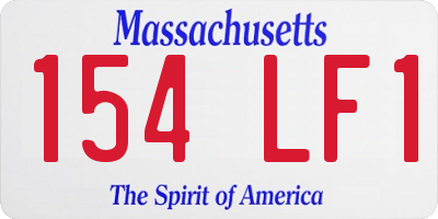 MA license plate 154LF1