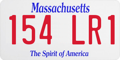 MA license plate 154LR1