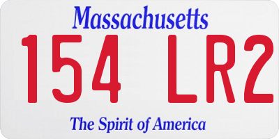 MA license plate 154LR2