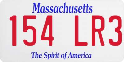 MA license plate 154LR3