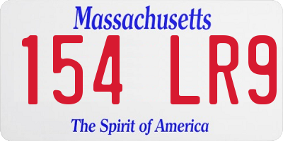 MA license plate 154LR9