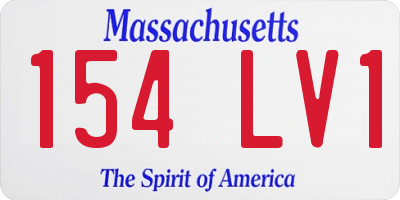 MA license plate 154LV1