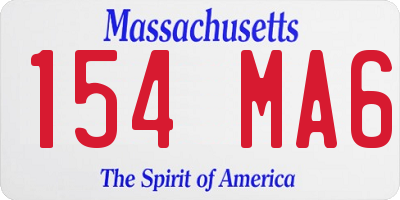 MA license plate 154MA6