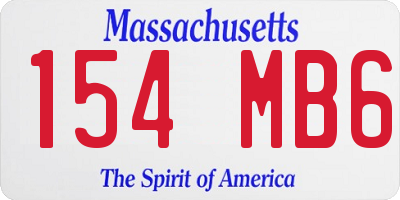 MA license plate 154MB6