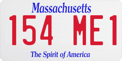MA license plate 154ME1