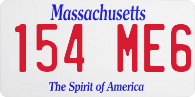 MA license plate 154ME6