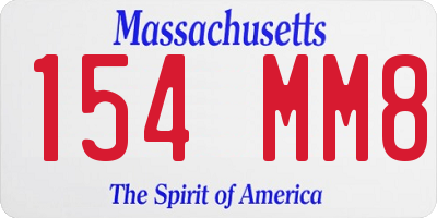 MA license plate 154MM8