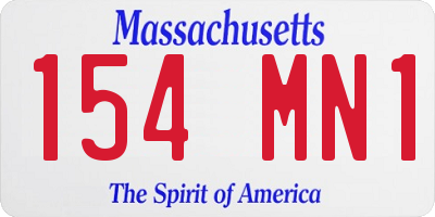 MA license plate 154MN1