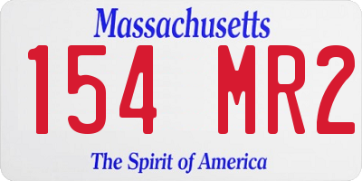MA license plate 154MR2