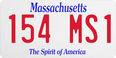 MA license plate 154MS1