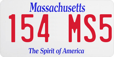MA license plate 154MS5