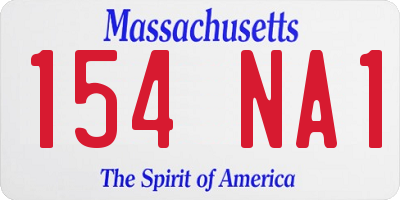 MA license plate 154NA1