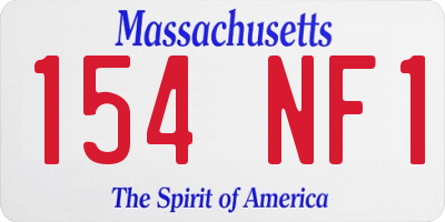 MA license plate 154NF1