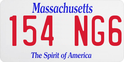 MA license plate 154NG6