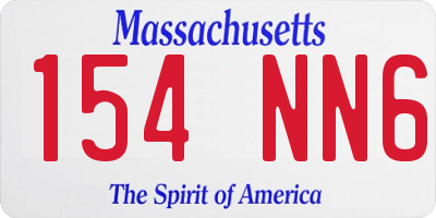 MA license plate 154NN6
