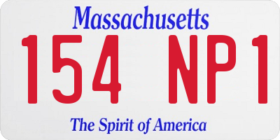 MA license plate 154NP1