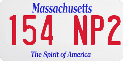 MA license plate 154NP2