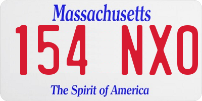MA license plate 154NX0