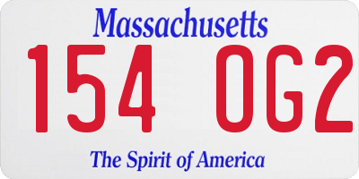 MA license plate 154OG2