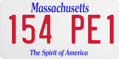 MA license plate 154PE1