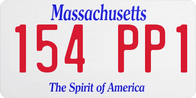 MA license plate 154PP1
