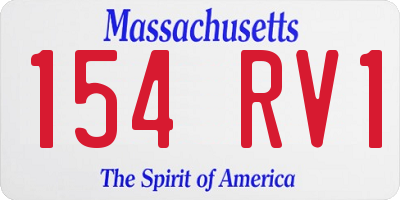 MA license plate 154RV1