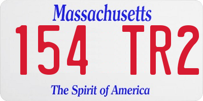 MA license plate 154TR2