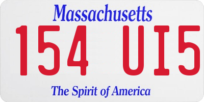 MA license plate 154UI5