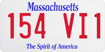 MA license plate 154VI1