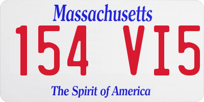 MA license plate 154VI5