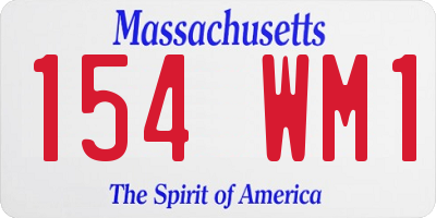 MA license plate 154WM1