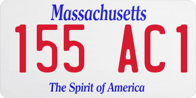 MA license plate 155AC1