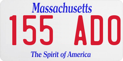 MA license plate 155AD0