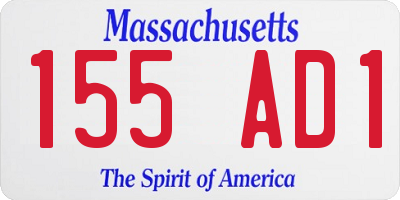 MA license plate 155AD1