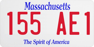MA license plate 155AE1