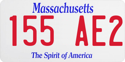 MA license plate 155AE2