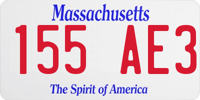 MA license plate 155AE3