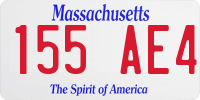 MA license plate 155AE4