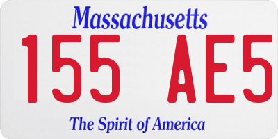 MA license plate 155AE5