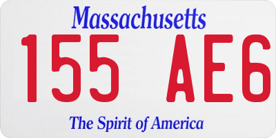 MA license plate 155AE6