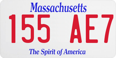 MA license plate 155AE7
