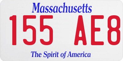 MA license plate 155AE8