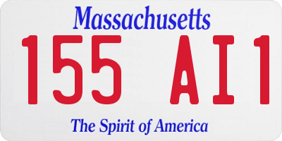 MA license plate 155AI1