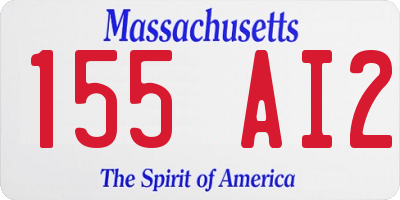 MA license plate 155AI2