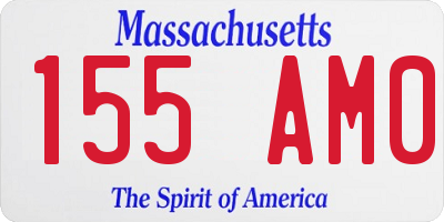 MA license plate 155AM0