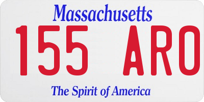 MA license plate 155AR0