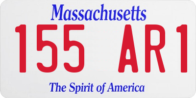MA license plate 155AR1