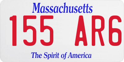 MA license plate 155AR6
