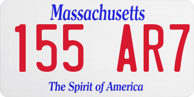 MA license plate 155AR7